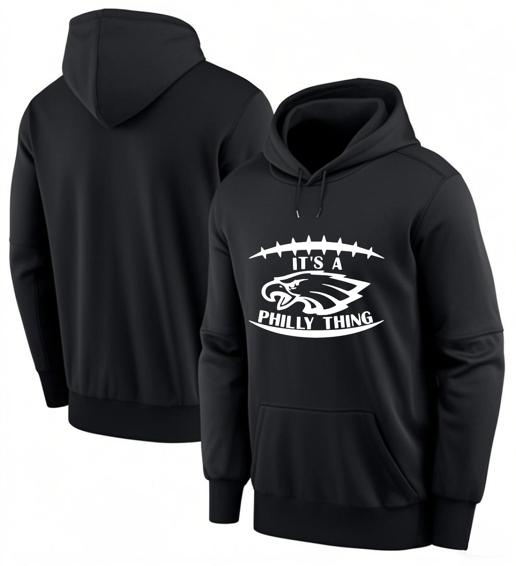 Men 2025 Philadelphia Eagles black hoodie style 5
